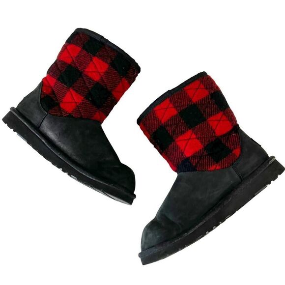 UGG Buffalo Plaid Sherpa Lined Boots - Picture 12 of 12